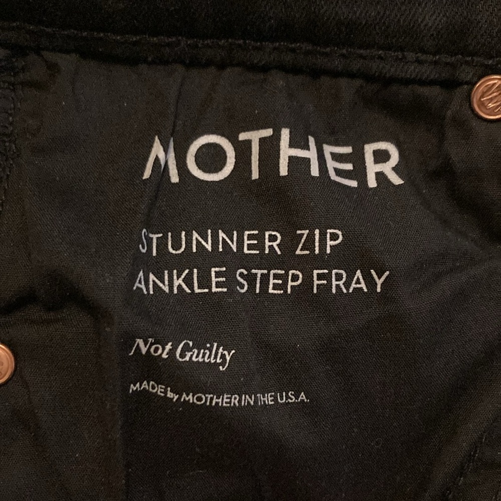 MOTHER Jeans women’s The Stunner Zip Ankle Step Fray in Not Guilty Size 25 - Picture 11 of 12
